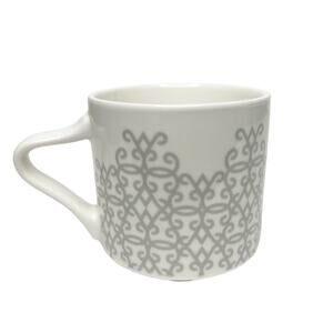 STARBUCKS Coffee 2017 Porcelain Gray Lattice White Gray Mug 12 oz
